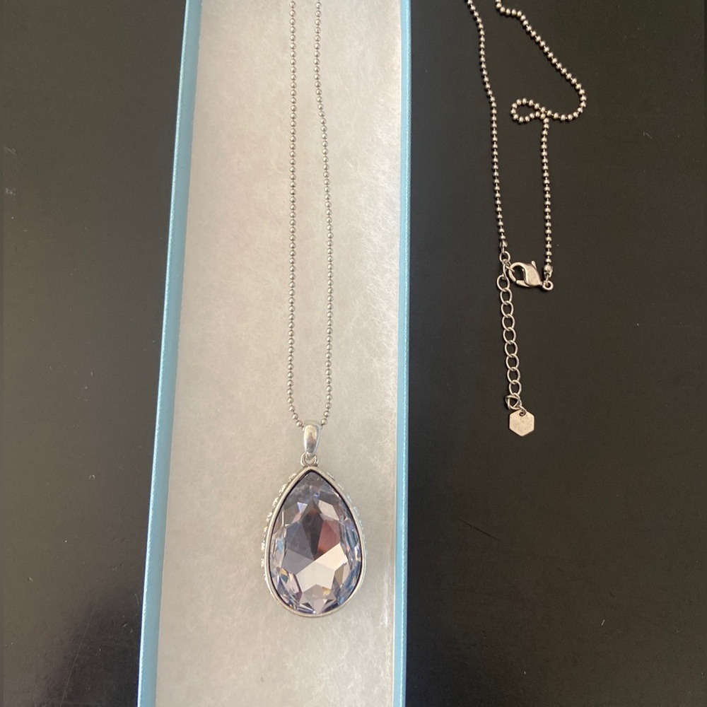 Touchstone Crystal Swarovski Lavender Pendant necklace